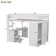 preview thumbnail 40 of 38, Merax Wood Loft Bed with Wardrobes and 2-Drawer Desk with Cabinet