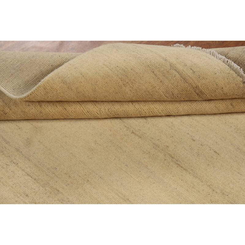 Gabbeh Modern Rug Hand-Knotted Solid Contemporary Wool Carpet - 3'11"x 5'10"