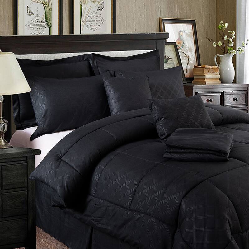 Black Plaid Comforter Set