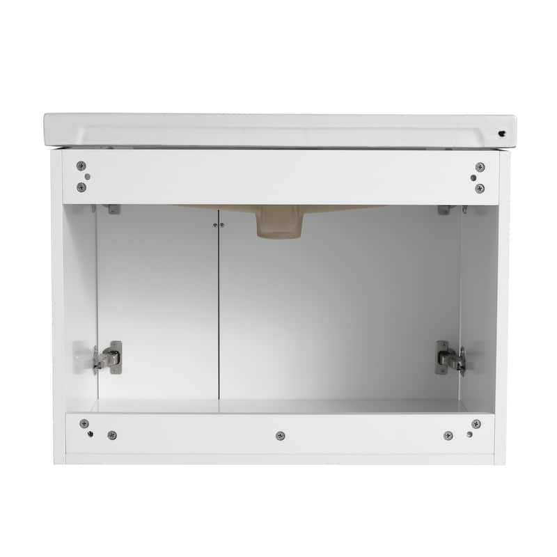 28" Floating Bathroom Vanity with Sink,Wall Mounted Bathroom Vanity with Soft Close Door