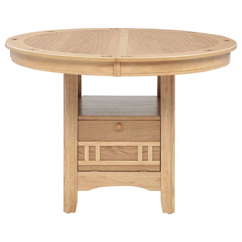 Lavon Oval 60-inch Wood Extension Leaf Dining Table