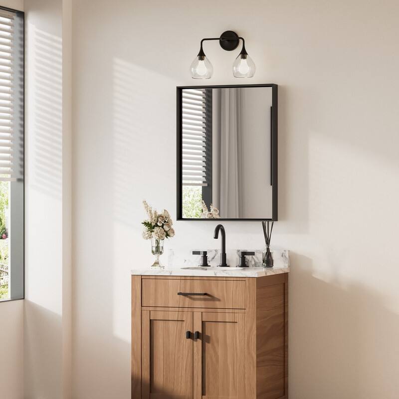 Keonjinn Aluminum Framed Wall Mount Bathroom Vanity Mirror