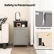 preview thumbnail 7 of 16, Bathroom Freestanding Adjustable Shelf Floor Storage Cabinet - 16" x 12" x 27.5" (L x W x H)