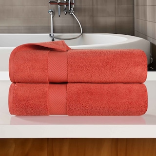 Superior Absorbent Zero Twist Cotton Bath Towel (Set of 2)