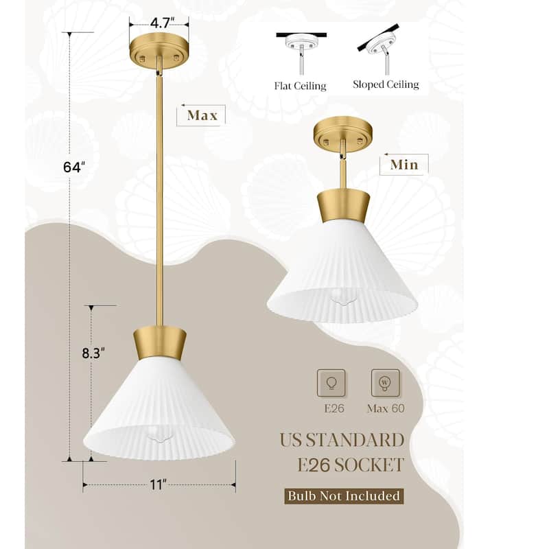 11 Inch 1-Light Kitchen Island Pendant Light