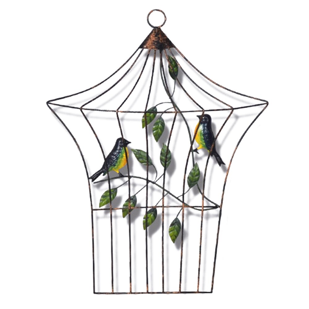 Shop Modern Iron Bird Cage Wall Hanging Decoration E Overstock