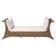 preview thumbnail 3 of 7, Kalisha Natural Rattan Daybed with Cushions - Coastal Boho Indoor Lounge Sofa Bench for Living Room, Sunroom, or Bedroom