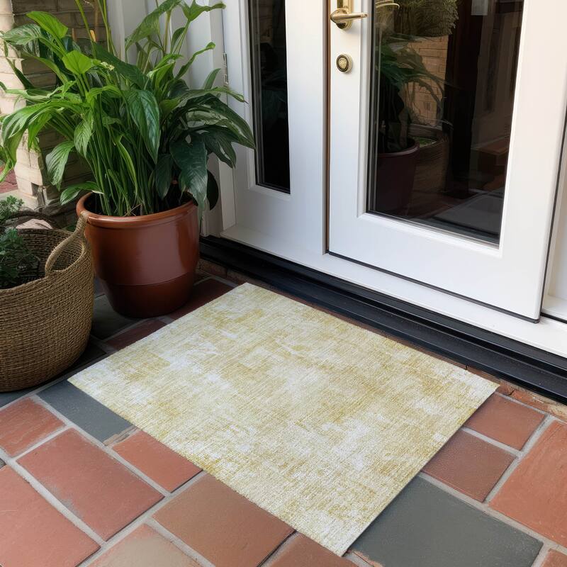 Machine Washable Indoor/ Outdoor Chantille Boho Abstract Rug