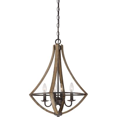 Shire 4-Light Pendant in Rustic Black