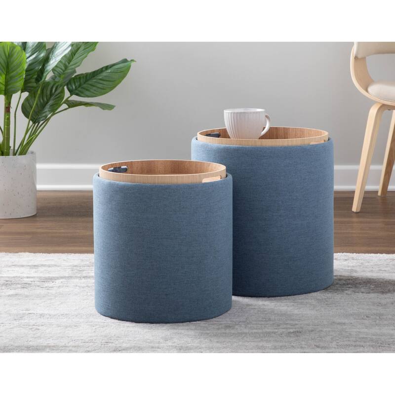 Carson Carrington Astrid Tray Top Nesting Ottoman Set