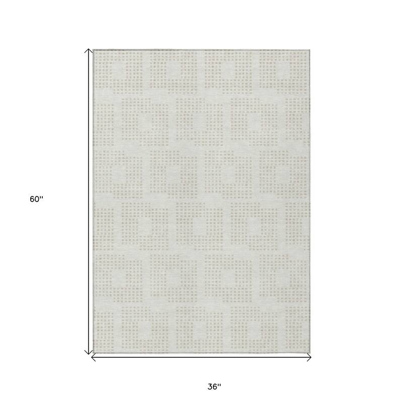 HomeRoots Geometric Transitional Rectangle Outdoor Rug