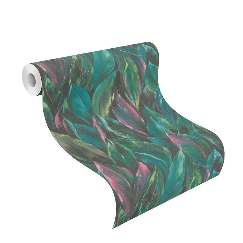 Rasch Maclayi Fuschia Banana Leaf Wallpaper