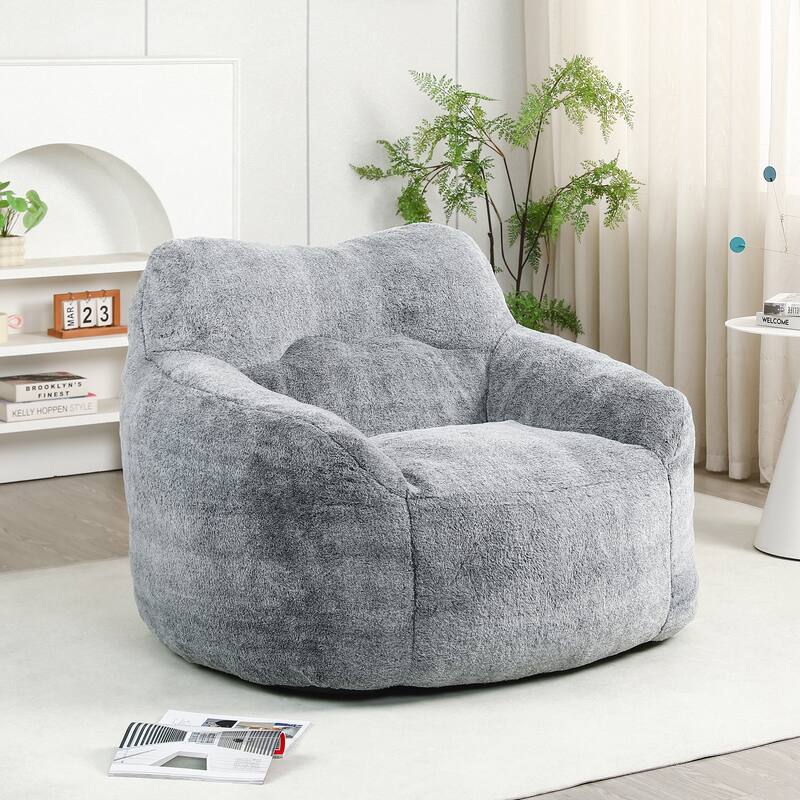 Giant Memory Foam Bean Bag Chair with Removable Washable Cover Non Slip Base for Adults and Kids Living Room Bedroom Gaming