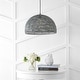 preview thumbnail 15 of 29, Jigu 1-Light Bohemian Modern Woven Rattan/Iron LED Pendant, by JONATHAN Y