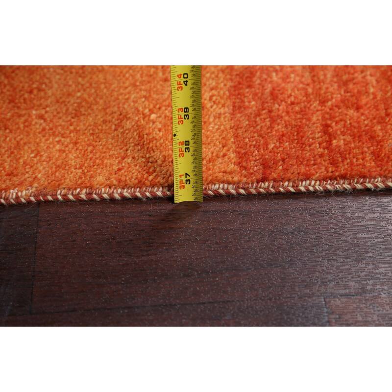 Modern Oriental Gabbeh Kashkoli Wool Runner Rug Hand-knotted - 2'5" x 20'2"