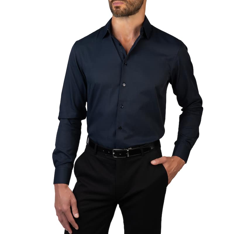 Ben Sherman Men's Basketweave Dobby Dress Shirt - Slim Fit