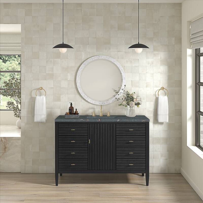 James Martin Vanities 485-V48-3PBL Myrrin 48" Single Basin Wood Vanity