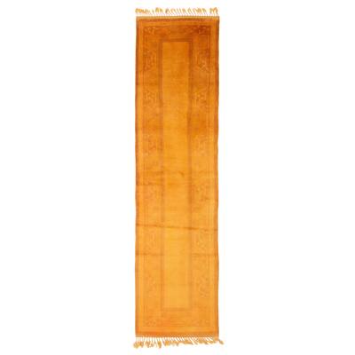 ECARPETGALLERY Hand-knotted Color Transition Gold Wool Rug - 2'6 x 9'9