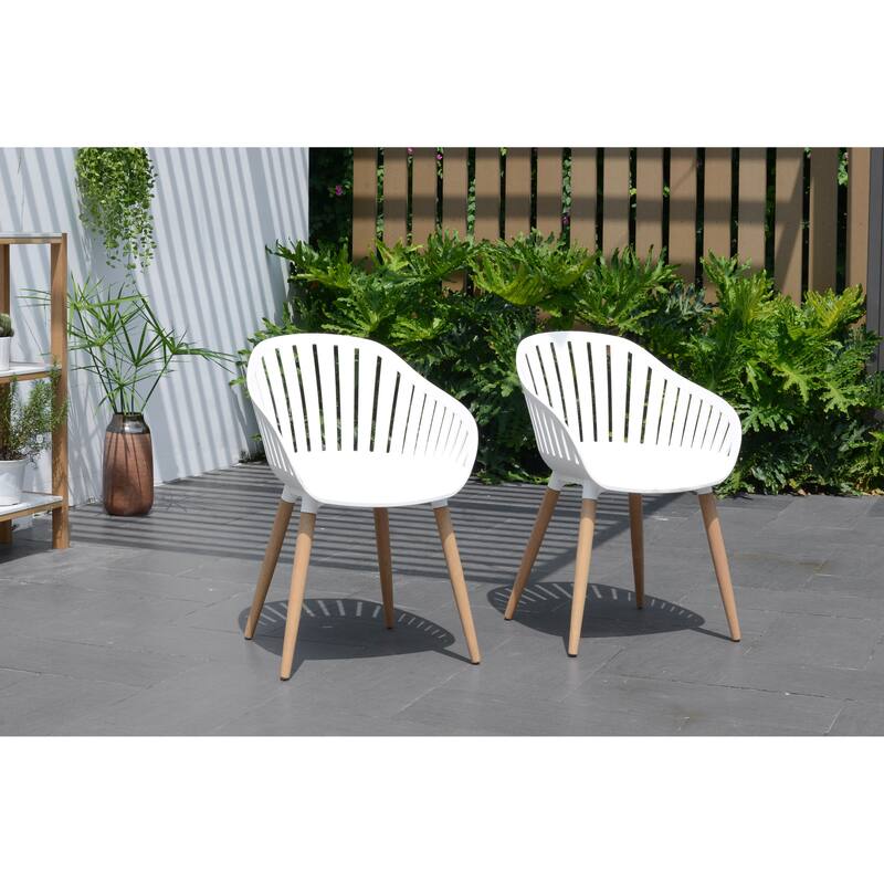 Amazonia Champs 9pc Outdoor FSC Certified Wood Outdoor Patio Dining Set