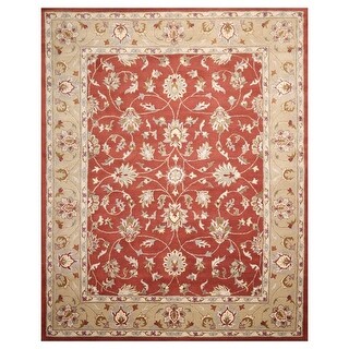 8x10 Hand Tufted 100% Wool Oriental Area Rug Rust, Moss Color - 8' x 10 ...