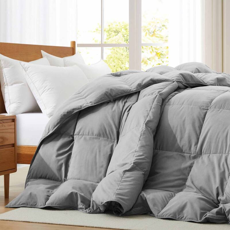 All Season Medium to Extra Warmth White Feather Down Comforter Duvet Insert