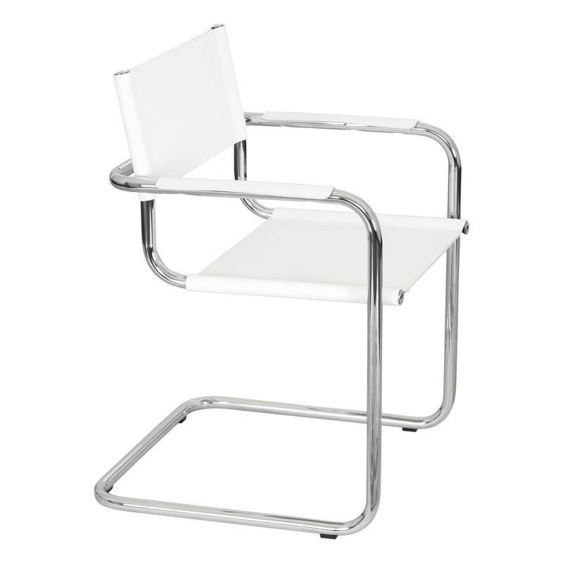Breuer Chair Company Mart Stam Cantilever Armchair Arm Chair w/ Chrome Frame (Various Bonded Leather Colors)