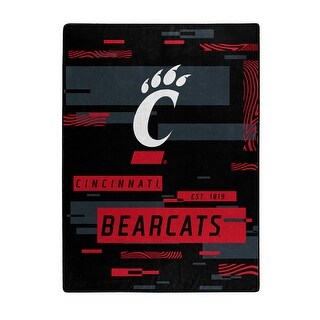 Officially Licensed Cincinnati Bearcats Raschel Throw Blanket - 50" X 60", Soft Plush, Machine Washable