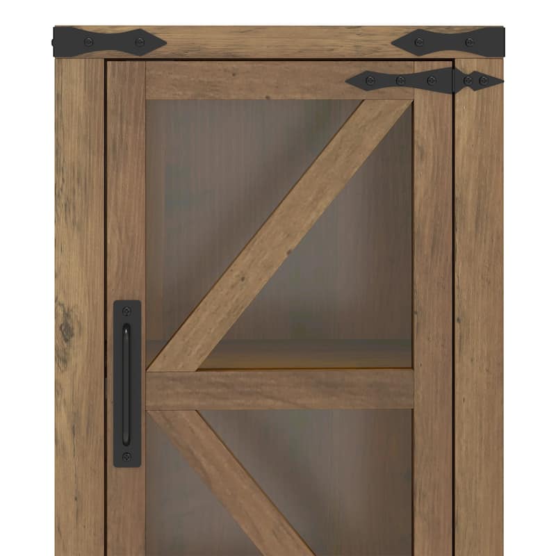 Moasis Farmhouse 67" Tall Linen Tower Bathroom Cabinet with 3 Drawers