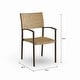 preview thumbnail 9 of 16, Maracay Tree Bark Outdoor Dining Set with Stackable Chairs (9-Piece)