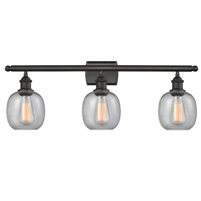 Innovations Lighting Belfast 3 Light 26" Wide Bathroom Vanity Light - Oiled Rubbed Bronze / Clear Seedy