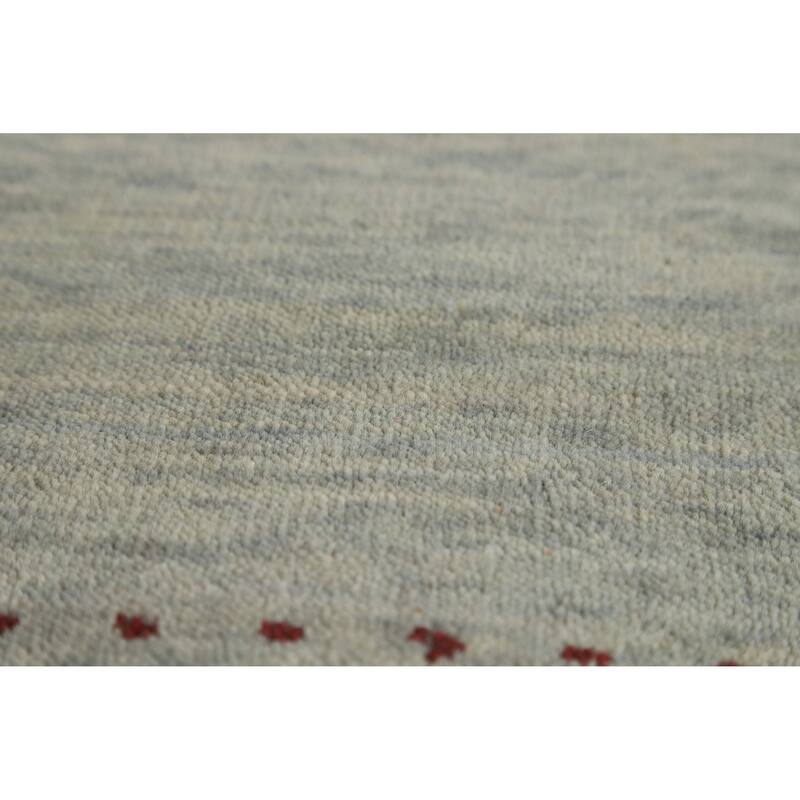 Hand Knotted Oriental 100% Wool Carpet Tribal Animal Pictorial Green Gabbeh Area Rug - 5' 10'' X 3' 11''