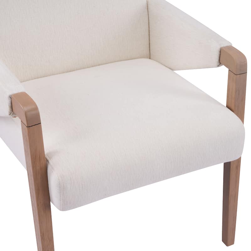 Christopher Knight Home - Set of 2 Mid-Century Modern Upholstered Dining Chair with Rubberwood Frame