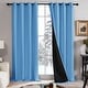 preview thumbnail 74 of 91, Deconovo 100 Percent Blackout with Liner Grommet Curtain (2 Panel) W52 x L108 - Sky Blue