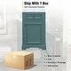 preview thumbnail 115 of 139, GDFStudio - Lisa 20" Freestanding Bathroom Vanity with Ceramic Sink, Soft-Close Door & Storage Rack