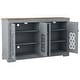 preview thumbnail 14 of 15, Farmhouse Buffet Cabinet with Glass Doors and Adjustable Shelves - 57.5" in Width