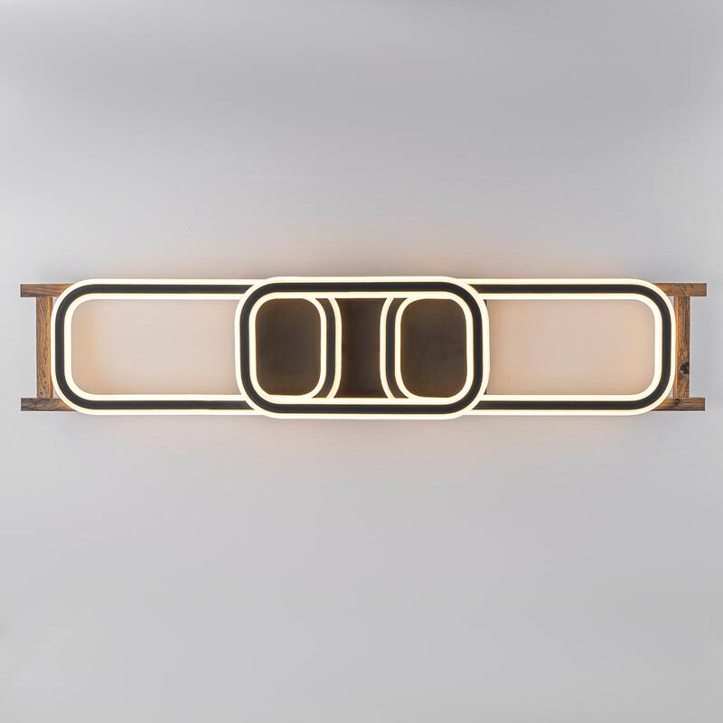 Modern Farmhouse Rectangle LED Semi Flush Mount