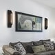 preview thumbnail 7 of 11, Carbon Loft Modern Farmhouse 1-Light Black Wall Sconces Flush Mount Wall Lamps - W 5.5" x H 18.5"