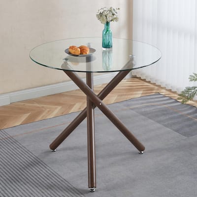 Round Dining Table with metal leg