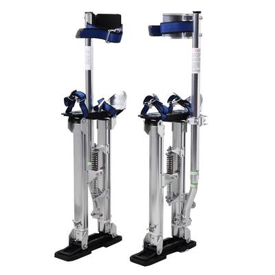Adjustable Drywall Stilts, 48"-64" Aluminum Tool Stilt for Painting, Painter, Taping, Silver - N/A