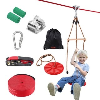 VEVOR Zipline Kit for Kids and Adult,Backyard Outdoor Quick Setup Zipline