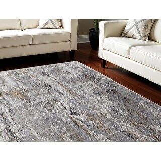 Casual Style Rectangle Rug with Abstract Pattern - 114' X '78' X '0.32 ...