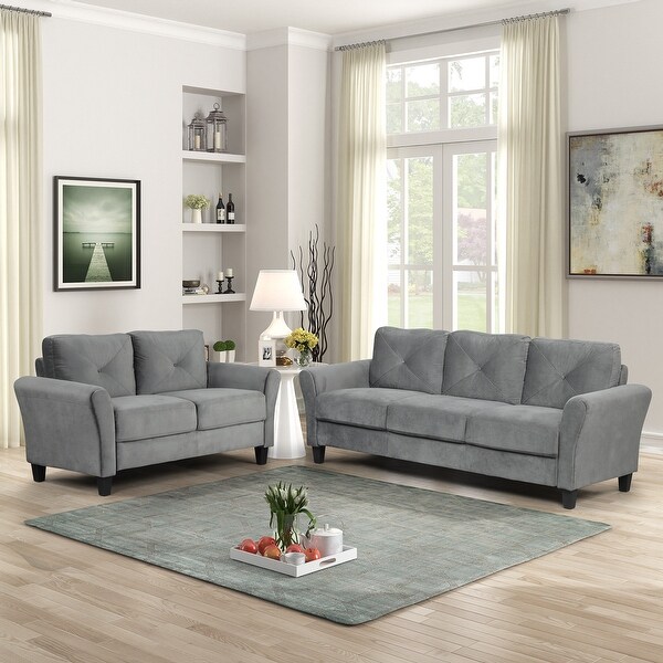 Mid century sofa clearance and loveseat set