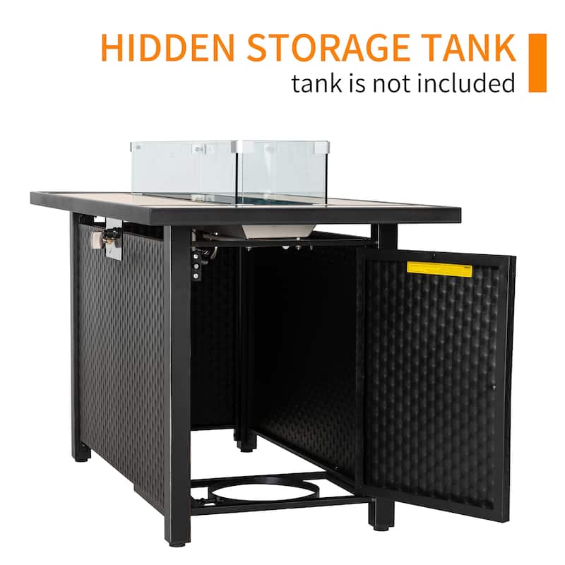 Futzca Outdoor Propane Fire Pit with Table Cover