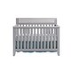 preview thumbnail 1 of 7, HomeRoots Gray Solid and Manufactured Wood Standard Four In One Convertible Crib - 57