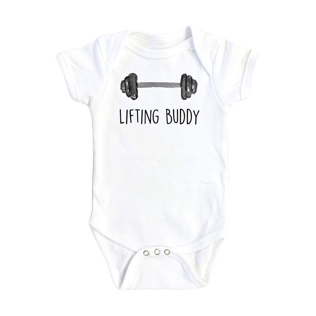 Gym Lifting Buddy - Baby Boy Girl Clothes Infant Bodysuit Funny Cute Newborn