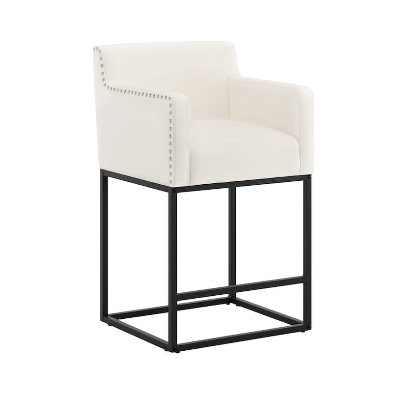 Modern Counter Height Bar Stools Fabric Upholstered Counter Stool