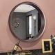 preview thumbnail 14 of 23, 30 in. Round Framed Wall Mounted Bathroom Vanity Mirror
