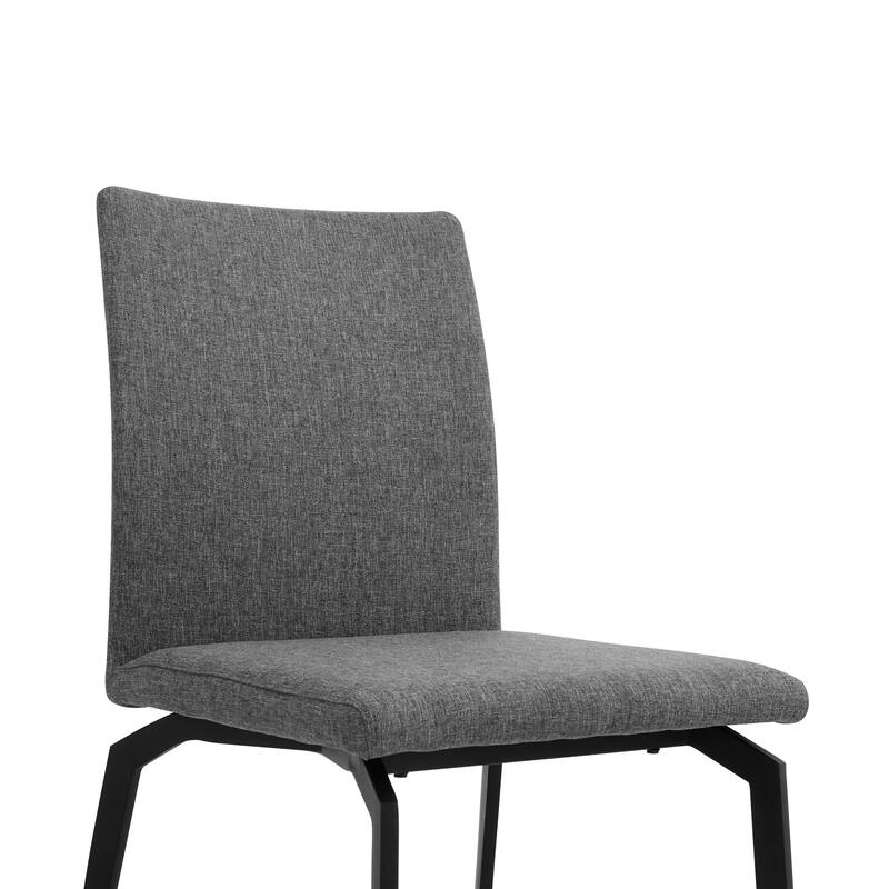 Lyon Fabric and Metal Dining Room Chairs - Set of 2
