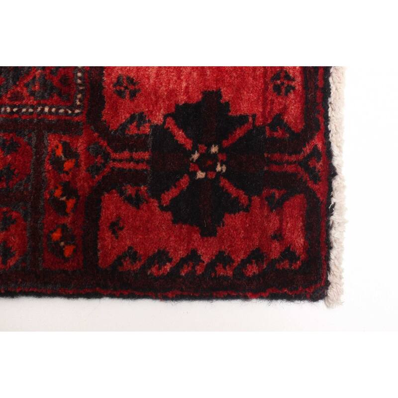 ECARPETGALLERY Hand-knotted Baluch Black Wool Rug - 2'10 x 5'10