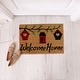 preview thumbnail 1 of 1, George Towne Living-OVERSIZED-24x36 Outdoor Coir Mat-Welcome Bird Cage - 24x36